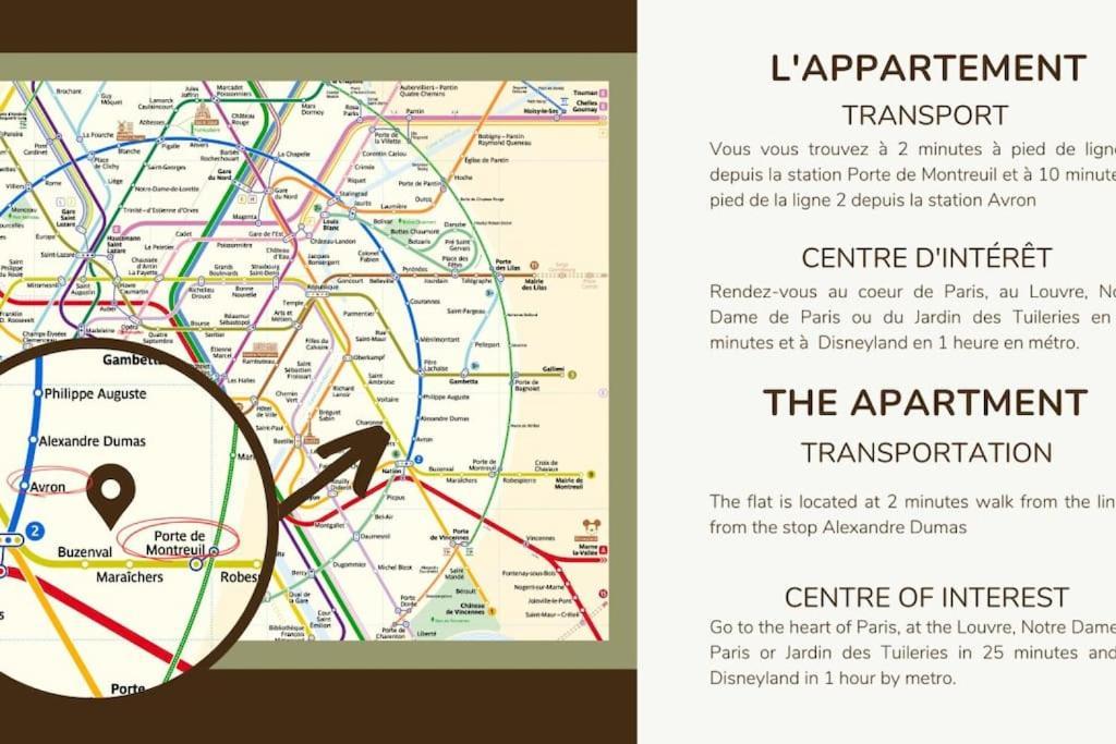 31.Appart 8Pers#3 Bedroom #Pere Lachaise #Nation Paris Bagian luar foto